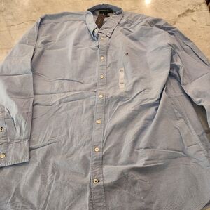 Tommy Hilfiger 3XL Men's Light Blue Button-Up Shirt